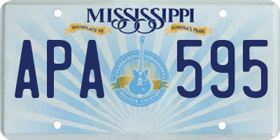 MS license plate APA595