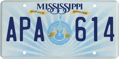 MS license plate APA614