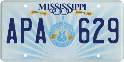 MS license plate APA629