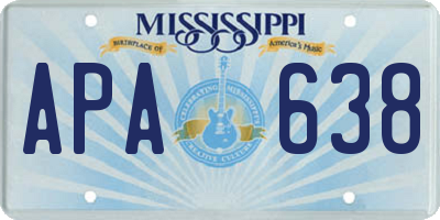 MS license plate APA638