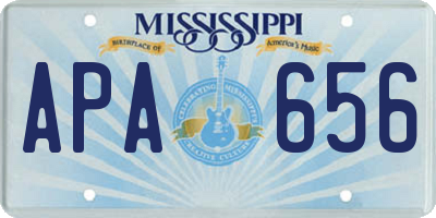 MS license plate APA656