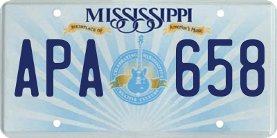 MS license plate APA658