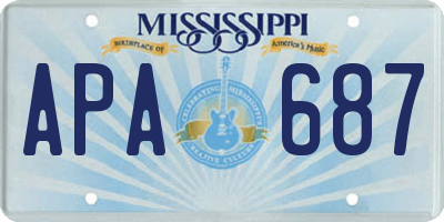MS license plate APA687