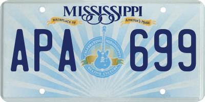 MS license plate APA699