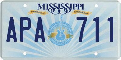 MS license plate APA711
