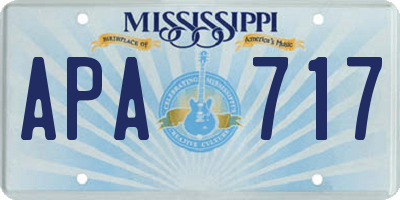 MS license plate APA717