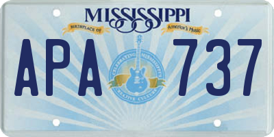 MS license plate APA737