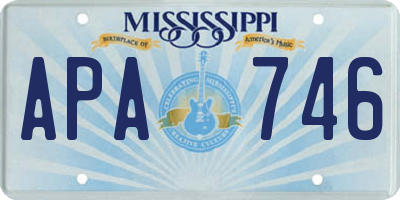 MS license plate APA746