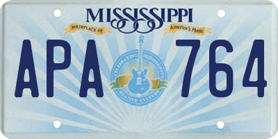 MS license plate APA764