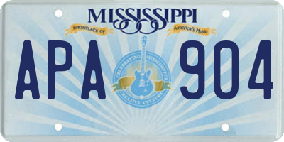 MS license plate APA904