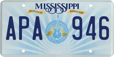 MS license plate APA946