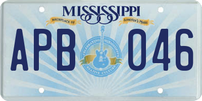 MS license plate APB046