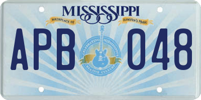 MS license plate APB048