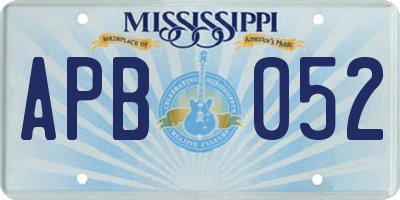 MS license plate APB052
