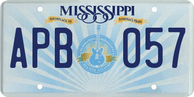 MS license plate APB057