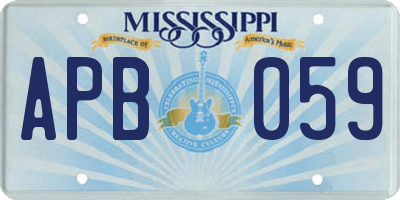 MS license plate APB059