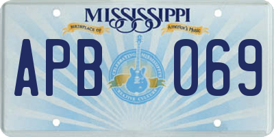 MS license plate APB069