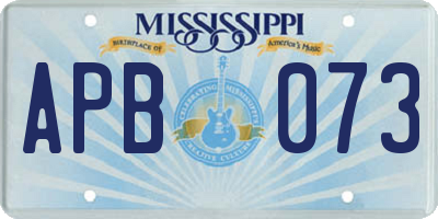 MS license plate APB073