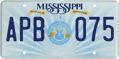 MS license plate APB075