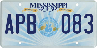 MS license plate APB083