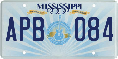 MS license plate APB084
