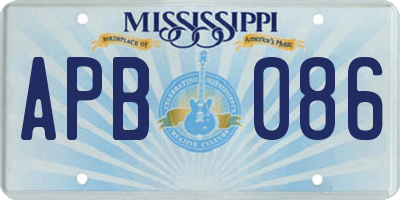 MS license plate APB086