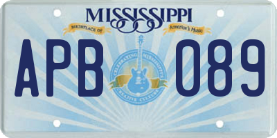 MS license plate APB089