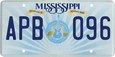 MS license plate APB096