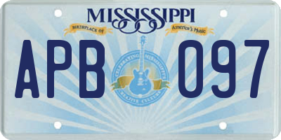 MS license plate APB097