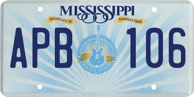 MS license plate APB106