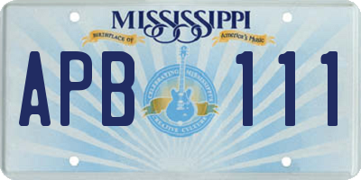MS license plate APB111