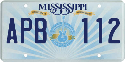 MS license plate APB112