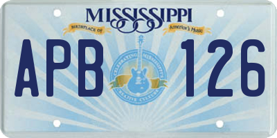 MS license plate APB126