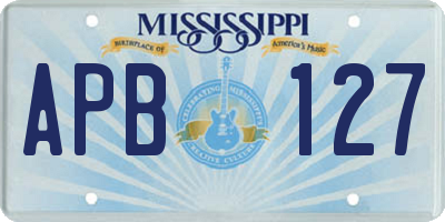 MS license plate APB127