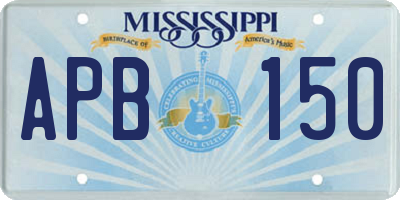 MS license plate APB150
