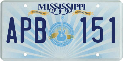 MS license plate APB151