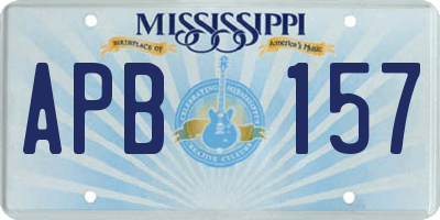 MS license plate APB157