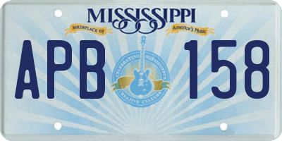 MS license plate APB158
