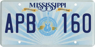 MS license plate APB160