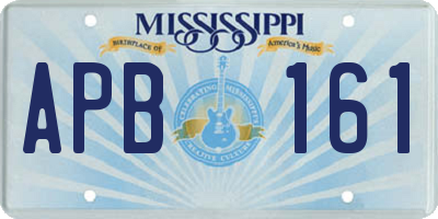 MS license plate APB161