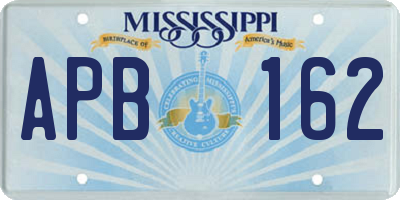 MS license plate APB162