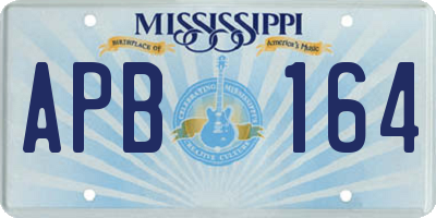 MS license plate APB164