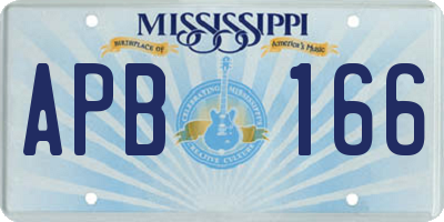 MS license plate APB166