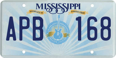 MS license plate APB168