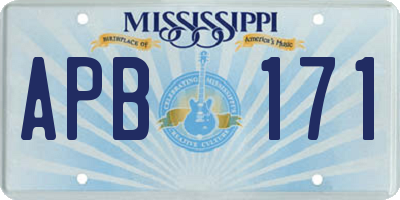MS license plate APB171
