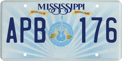 MS license plate APB176