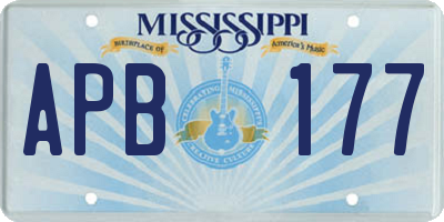 MS license plate APB177