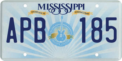 MS license plate APB185
