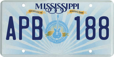 MS license plate APB188
