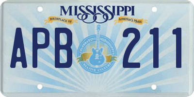 MS license plate APB211